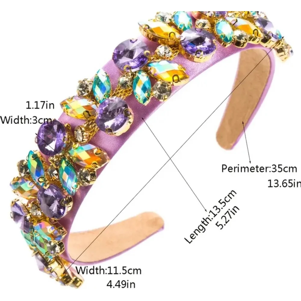 Mardi Gras Rhinestone Headband